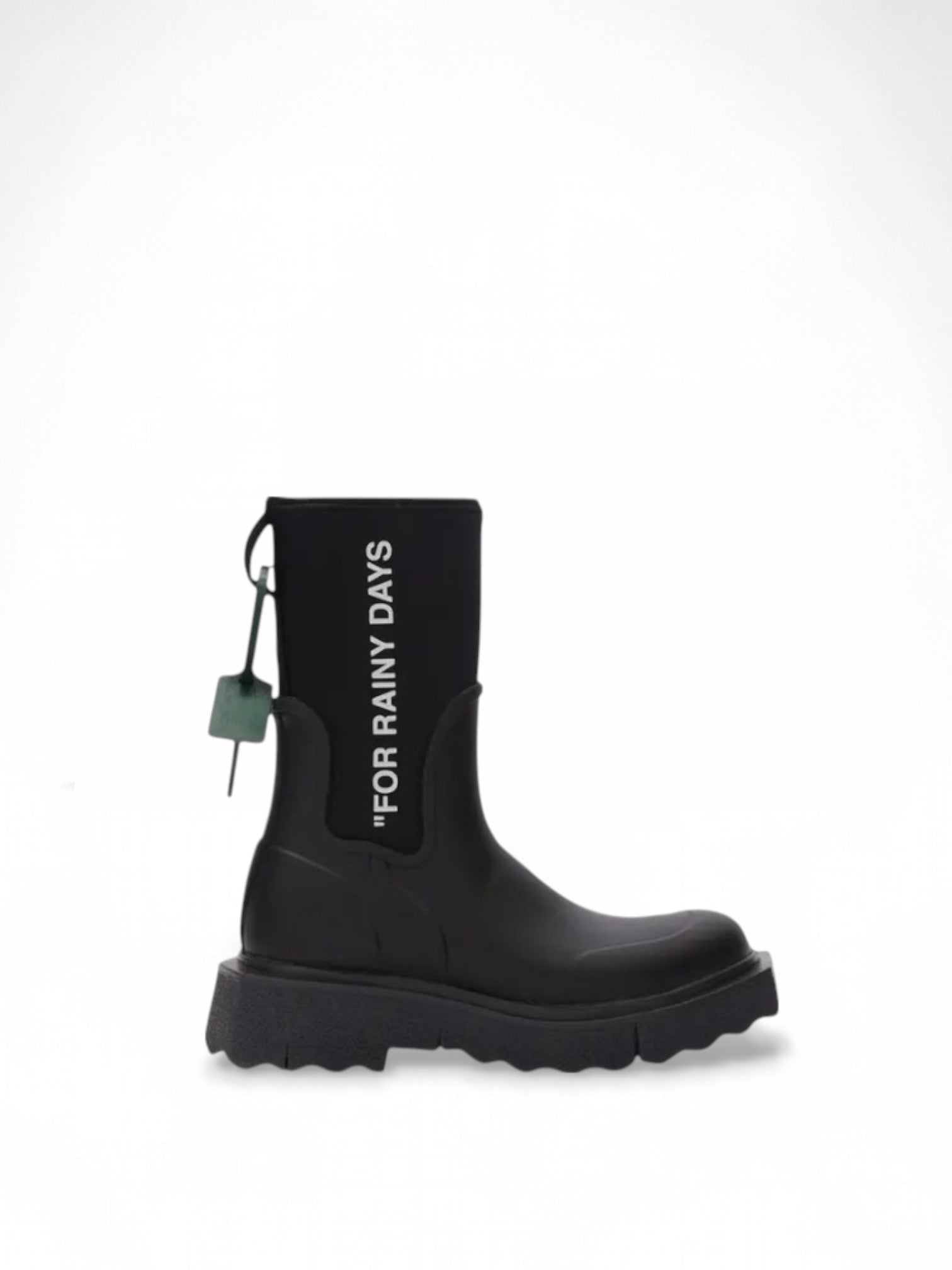 OFF WHITE RAIN BOOTS "FOR RAINY DAYS"